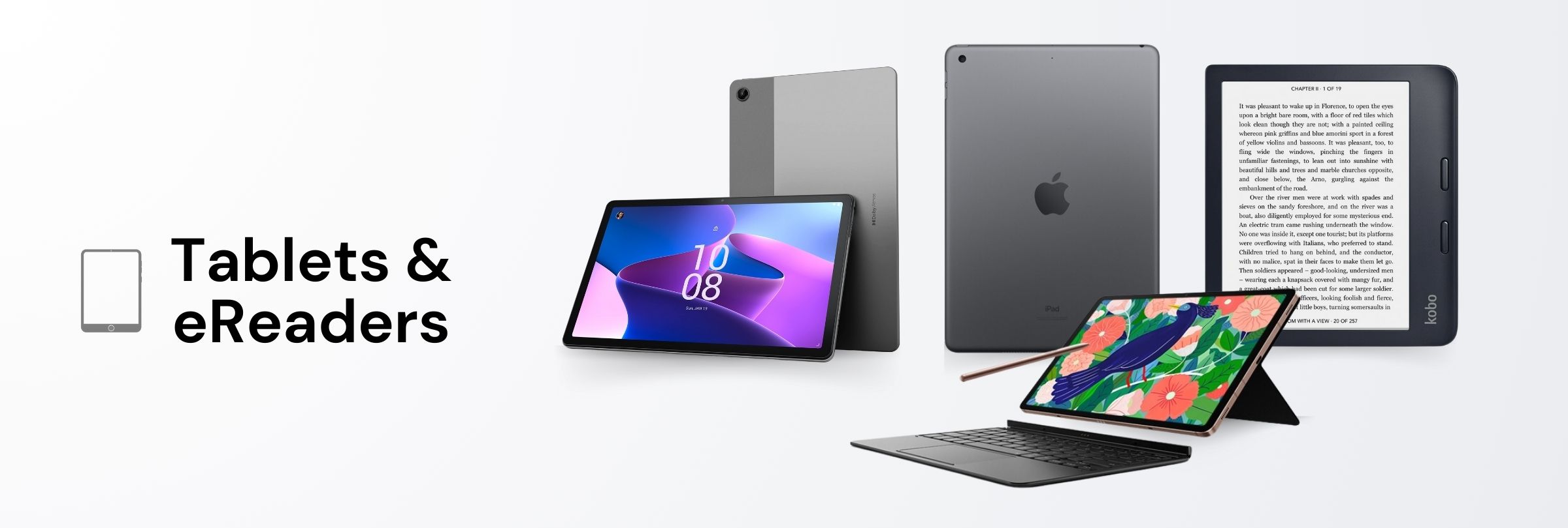 Tablets & eReader Buy Best eBook Readers Kindle + Kobo Reader