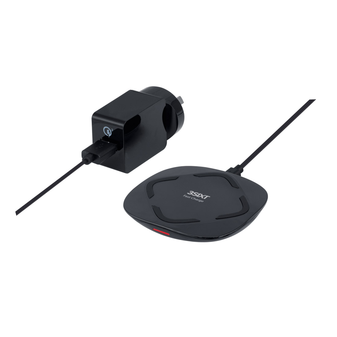 3SIXT Quick Wireless Charger Fast Charging (15W) - Black