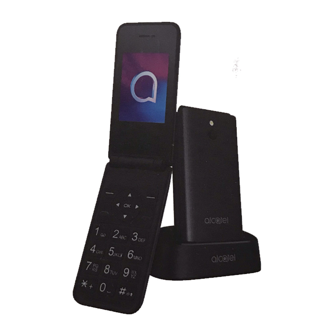 Alcatel 3082T (4G, Flip Phone) - Dark Grey