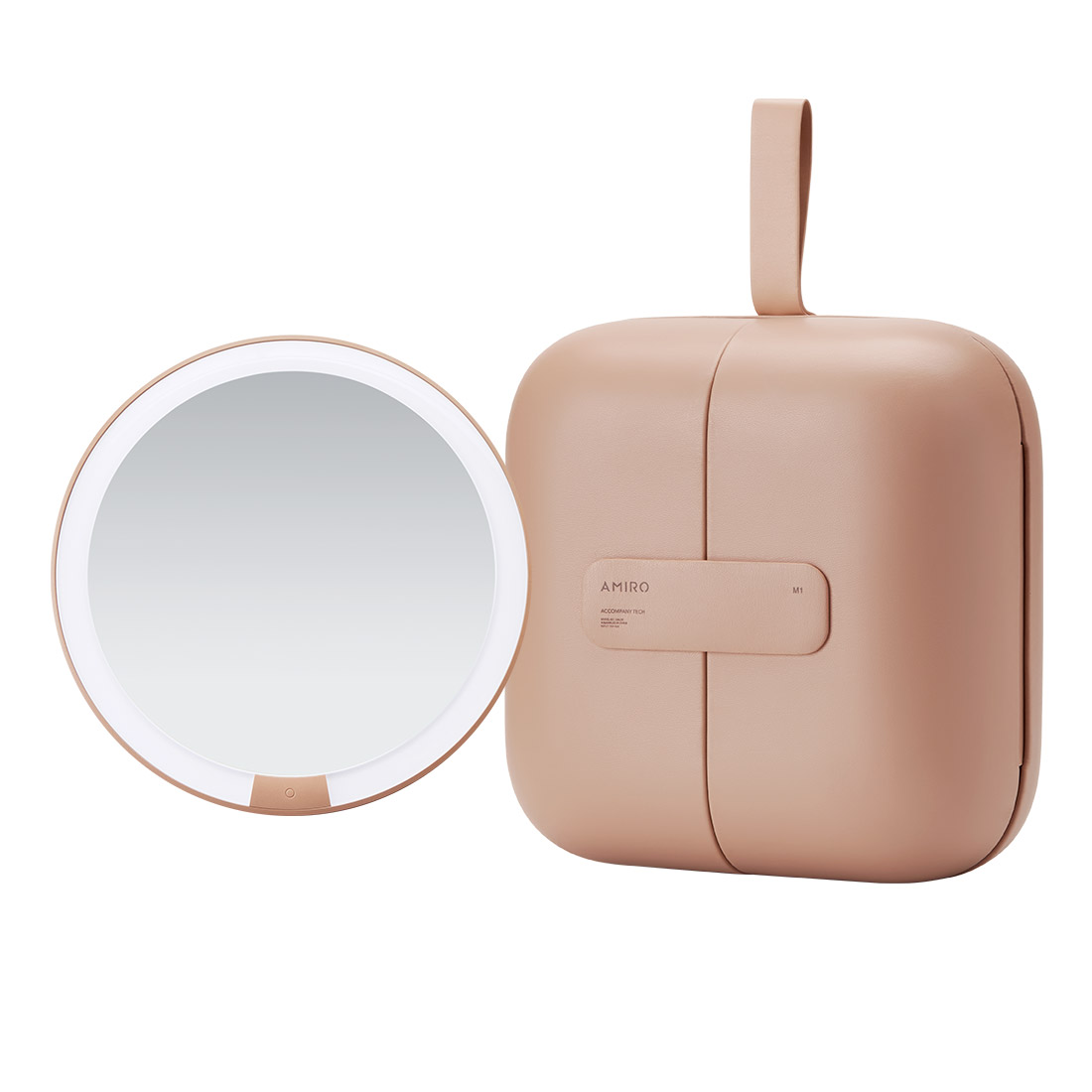 Photo of AMIRO Cube S Portable LED Magnetic Bag Mirror (CN) - Dusty Rose