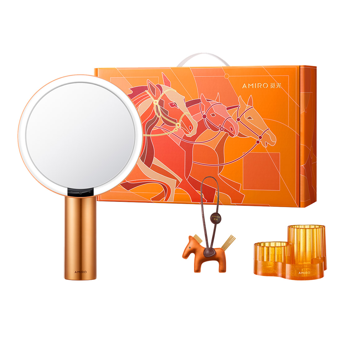 AMIRO Oath O2 Auto illuminate Sensor Mirror Horse Year Limited Edition (AML009AXB , CN) - Orange-combo 