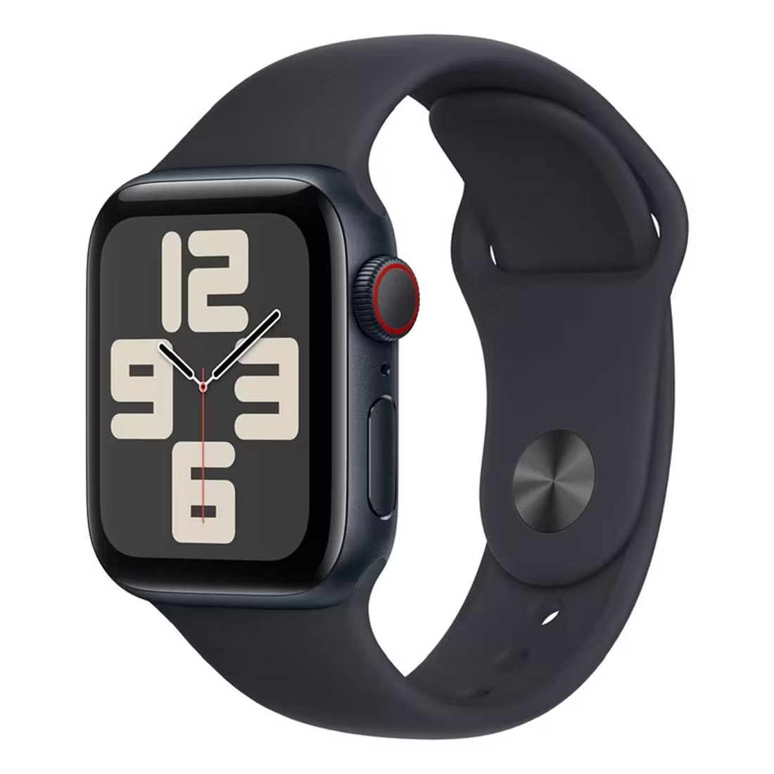 Photo of Apple Watch SE 44mm GPS + Cellular Midnight Aluminium Case w/ Midnight Sport Band (M/L) [2023] [Refur] - Excellent