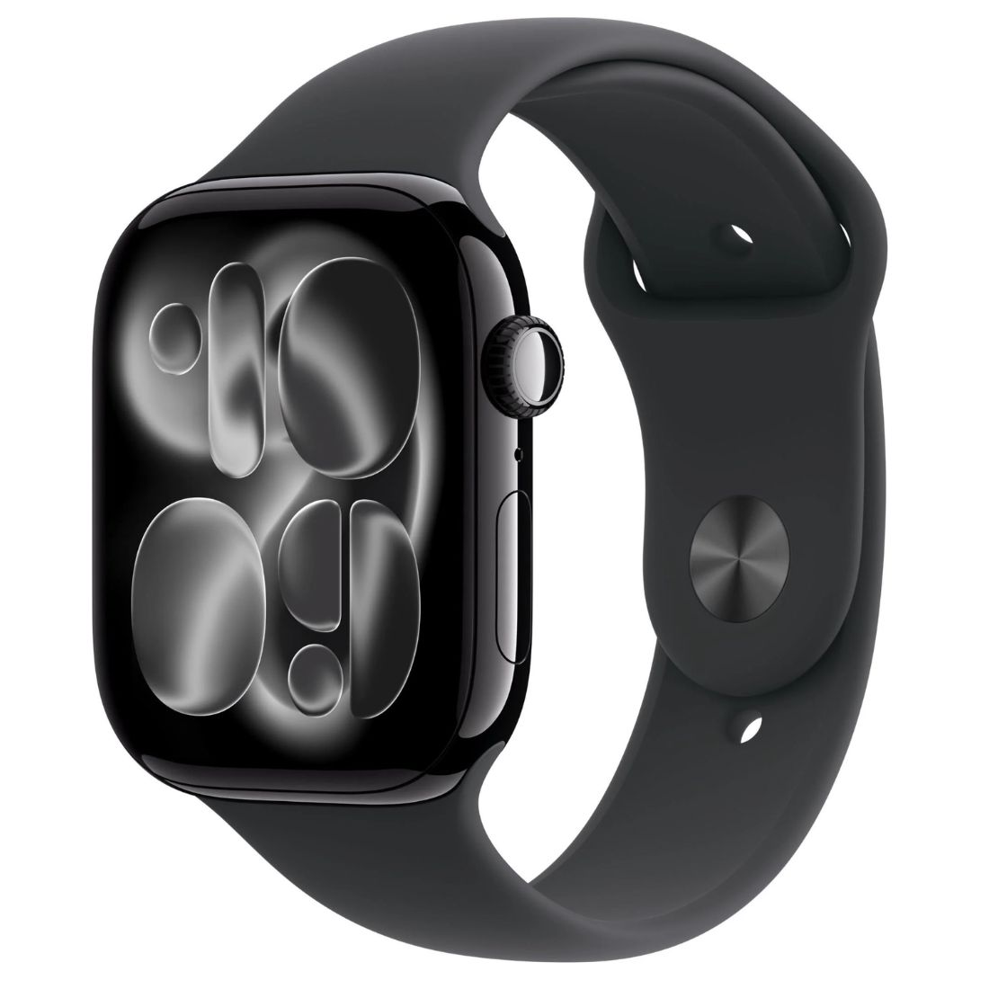 Photo of Apple Watch Series 11 GPS + Cellular 46mm Jet Black Aluminium Case w/ Black Sports Band (S/M)