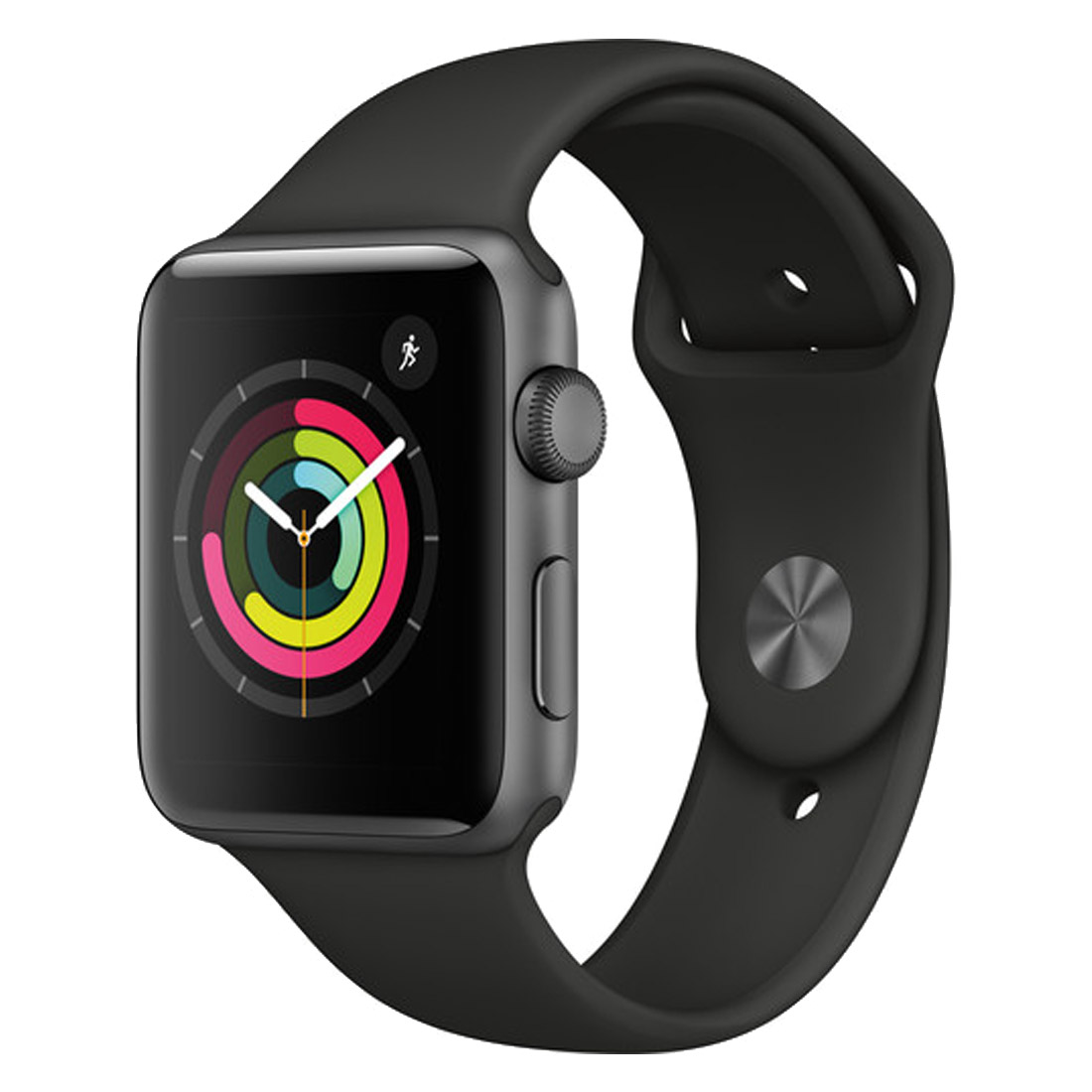Apple Watch 42mm Series 3 (GPS + Cellular) - Space Grey Aluminium Case w/ Black Sport Band