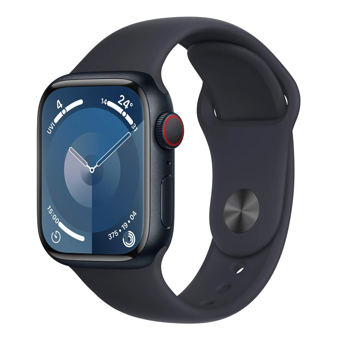 Photo of Apple Watch Series 9 41mm GPS + Cellular Midnight Aluminium Case w/ Midnight Sport Band
