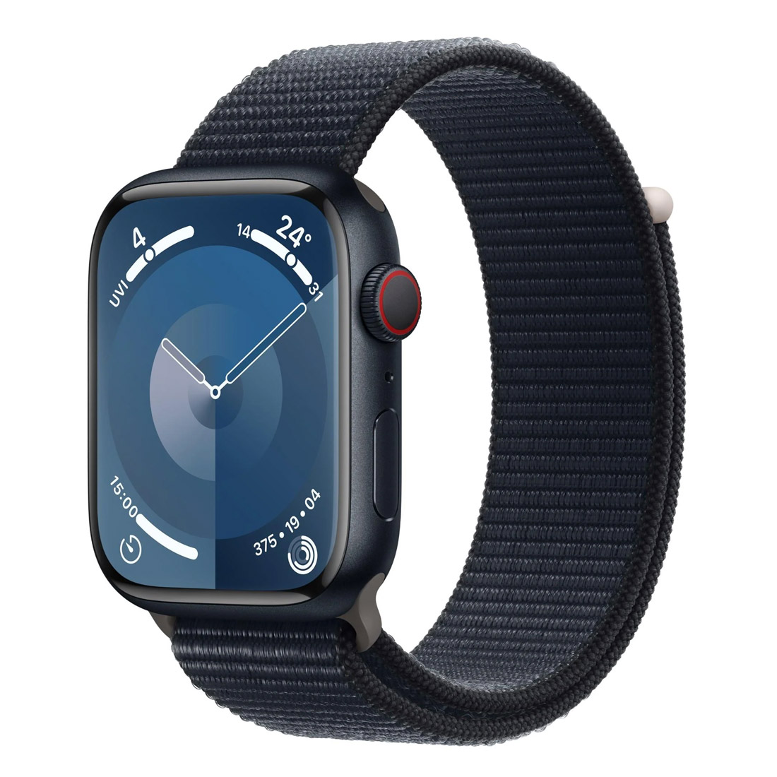 Photo of Apple Watch Series 9 GPS + Cellular 45mm Midnight Aluminum Case w/ Midnight Sport Loop
