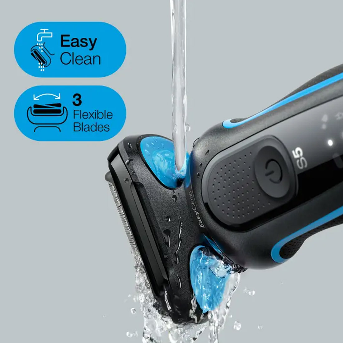Braun Series 5 51-B1000s Wet & Dry Electric Shaver - Blue