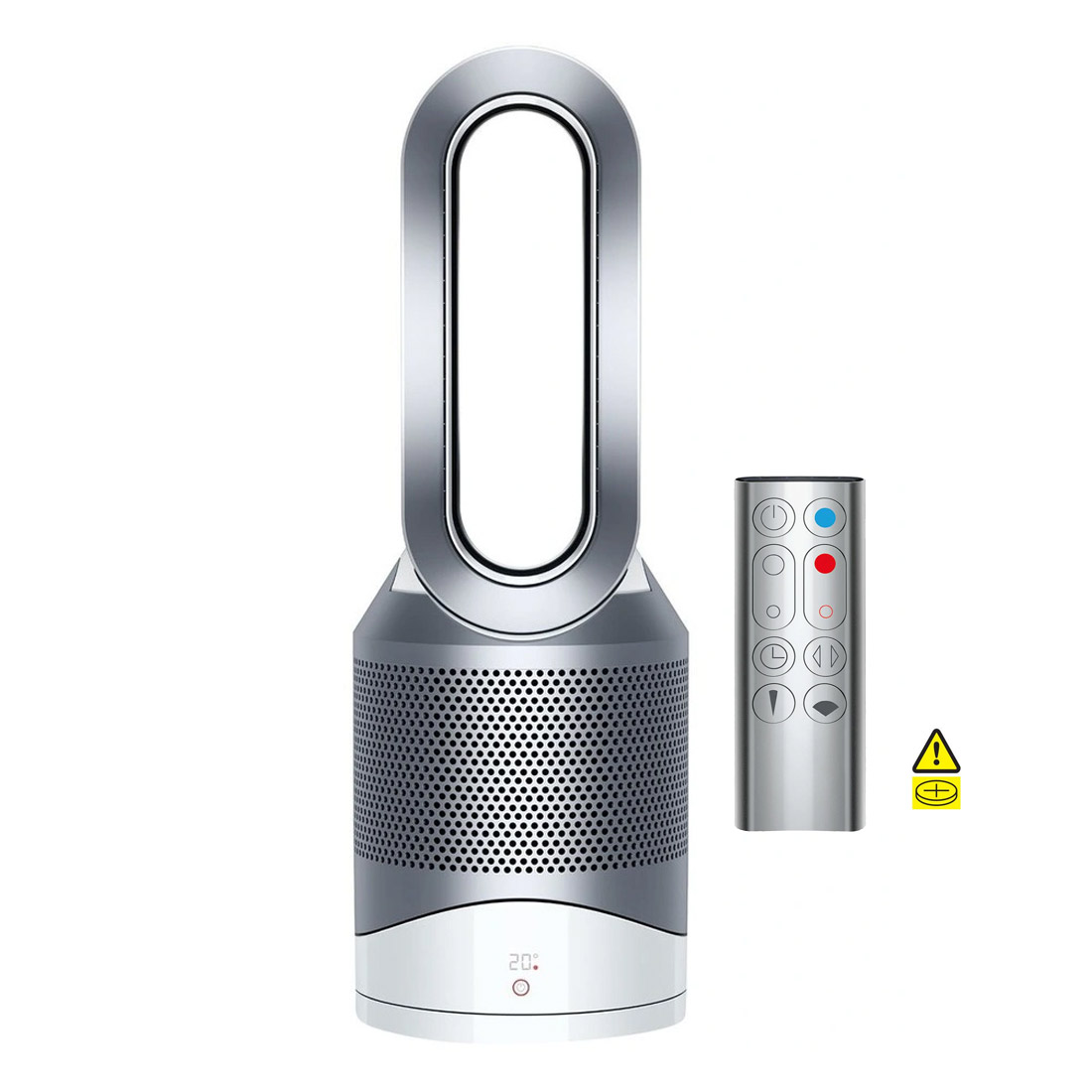Dyson HP00 Pure Hot+Cool Purifying Fan Heater 385276-01 - White/Silver-main 