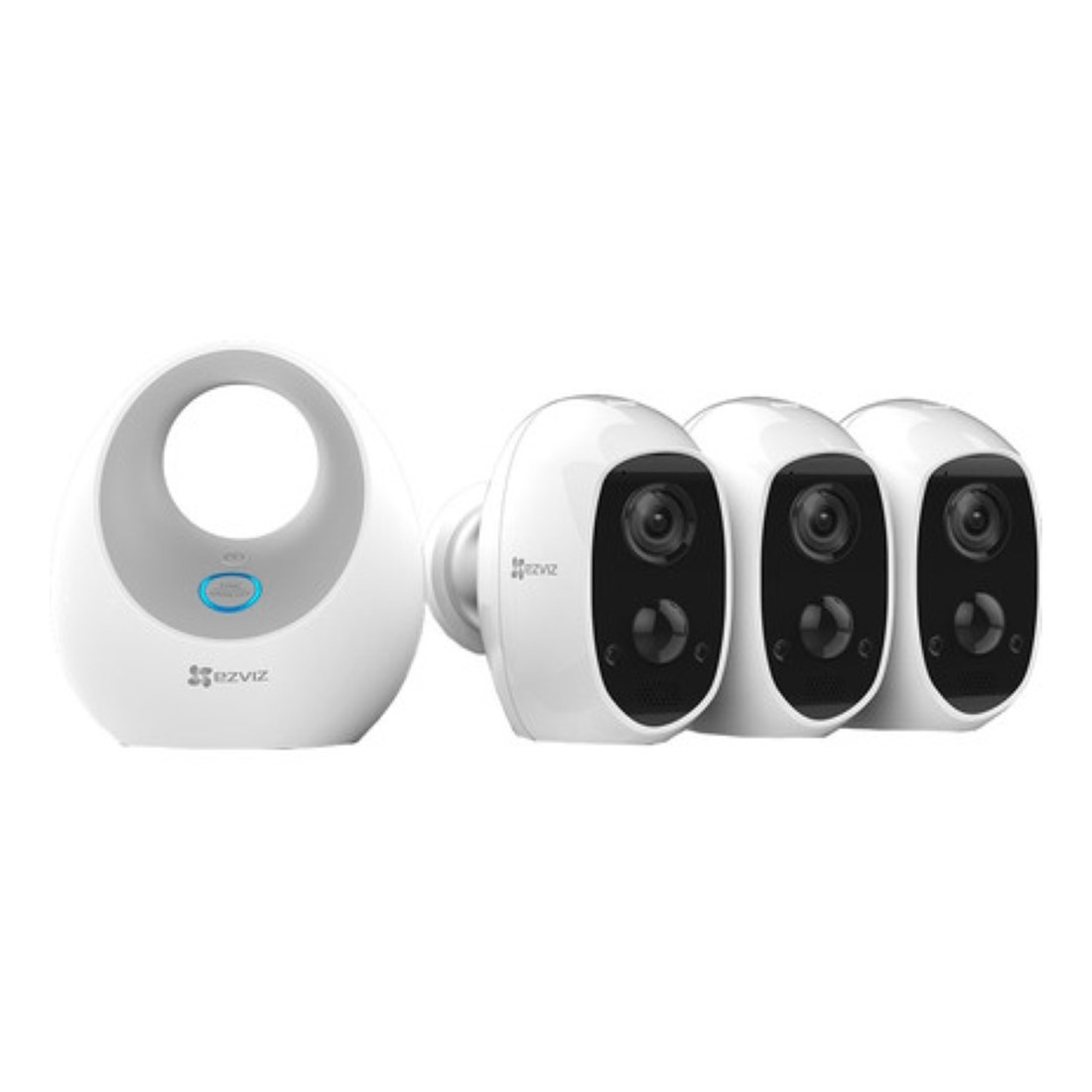 EZVIZ C3A Outdoor Full-HD Wire-Free Security Camera 3 Pack Bundle - White