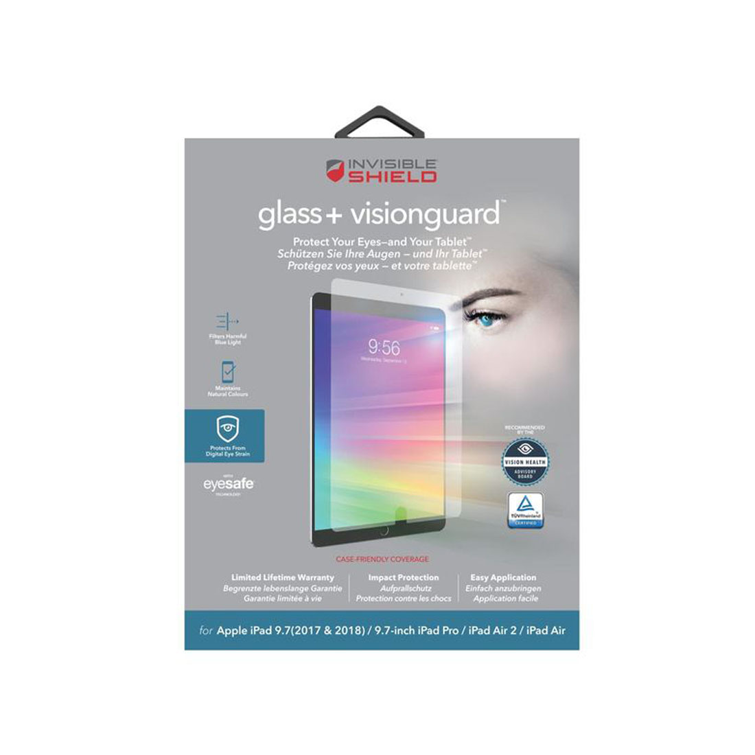 Photo of Zagg InvisibleShield Glass+ Visionguard Screen Protector for iPad Air/ Air 2/ iPad Pro 9.7 2017/18