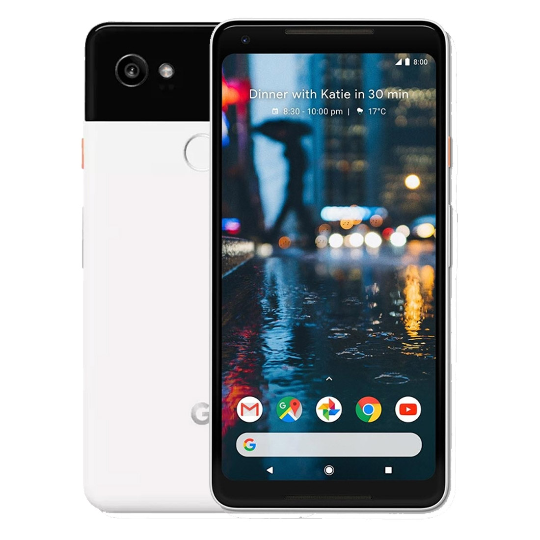 Google Pixel 2 XL (6.0", 128GB/4GB, 12.2MP) - Black and White [Refurbished] - dead pixels