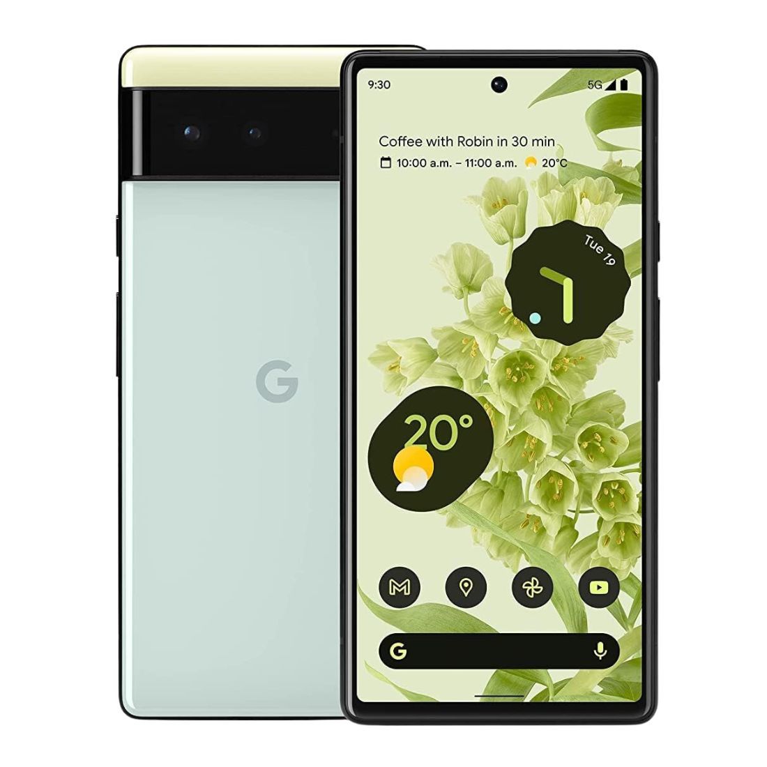 家具 Google Pixel 6 Sorta Seafoam 128 GB au Google Pixel 6 5G (Dual Sim, 128GB/8GB, 6.4'') - Sorta Seafoam