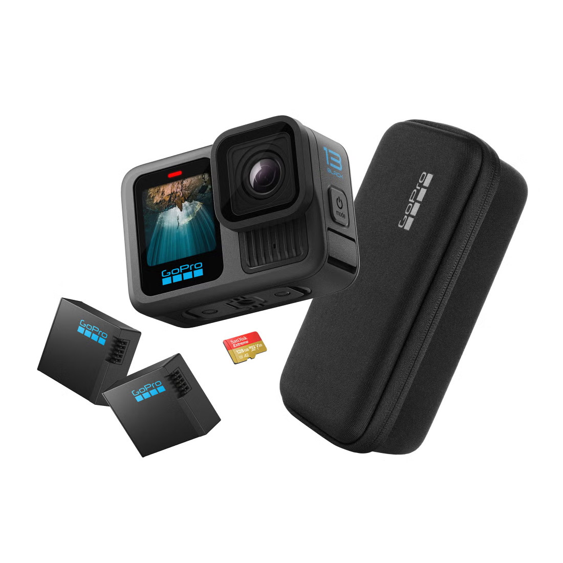 Photo of GoPro HERO13 5.3K HyperSmooth 6.0 Action Camera Bundle w/ Extra Battery and 128GB microSD Card 
