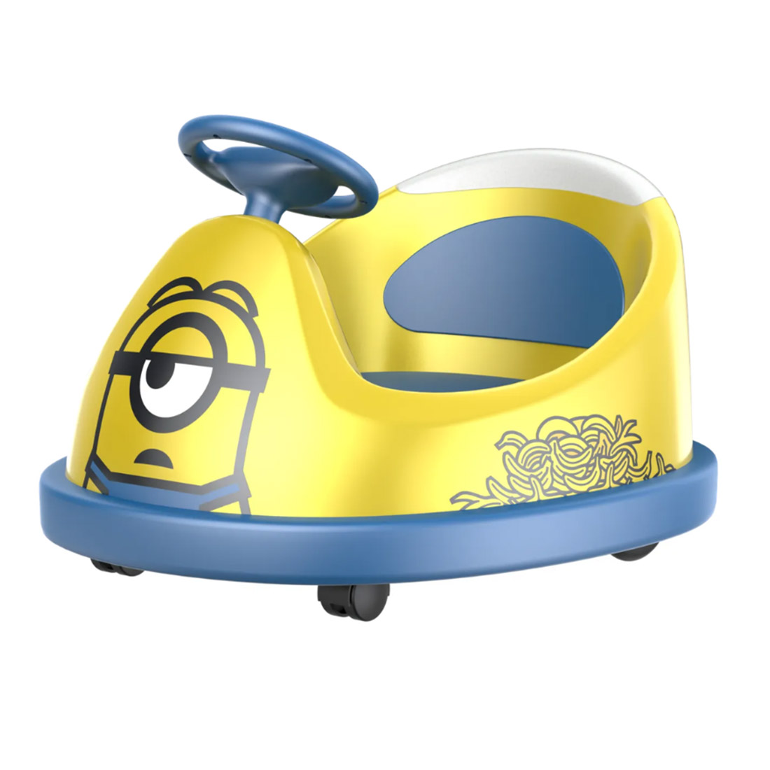 GYROOR Minions Electric Bumper Car - Yellow-front side 
