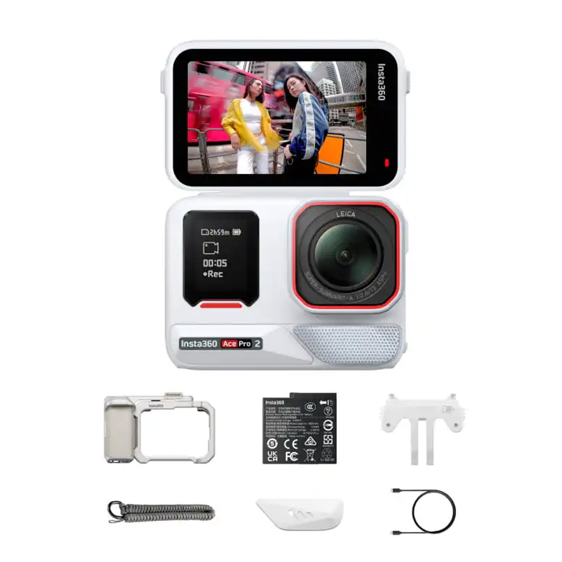 Insta360 Ace Pro 2 8K Action Camera Single Battery Xplorer Bundle - Silver-package 