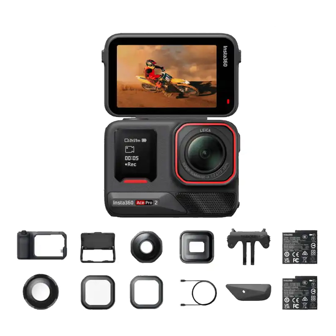Insta360 Ace Pro 2 Dual Battery Ultimate Videography Bundle - Midnight Black-package 