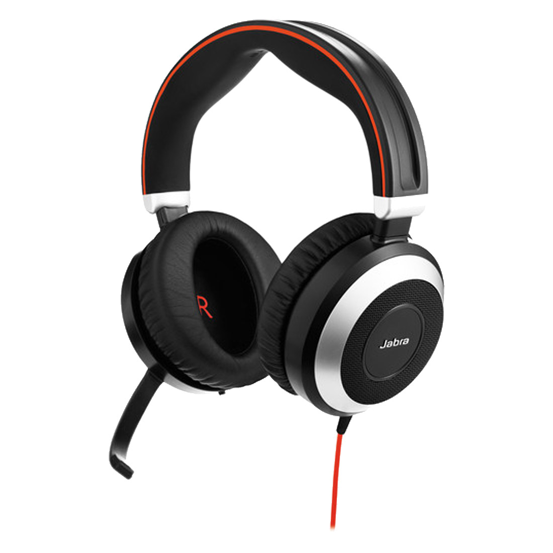 Jabra Evolve 80 UC Stereo USB-C 3.5mm Headset - Black