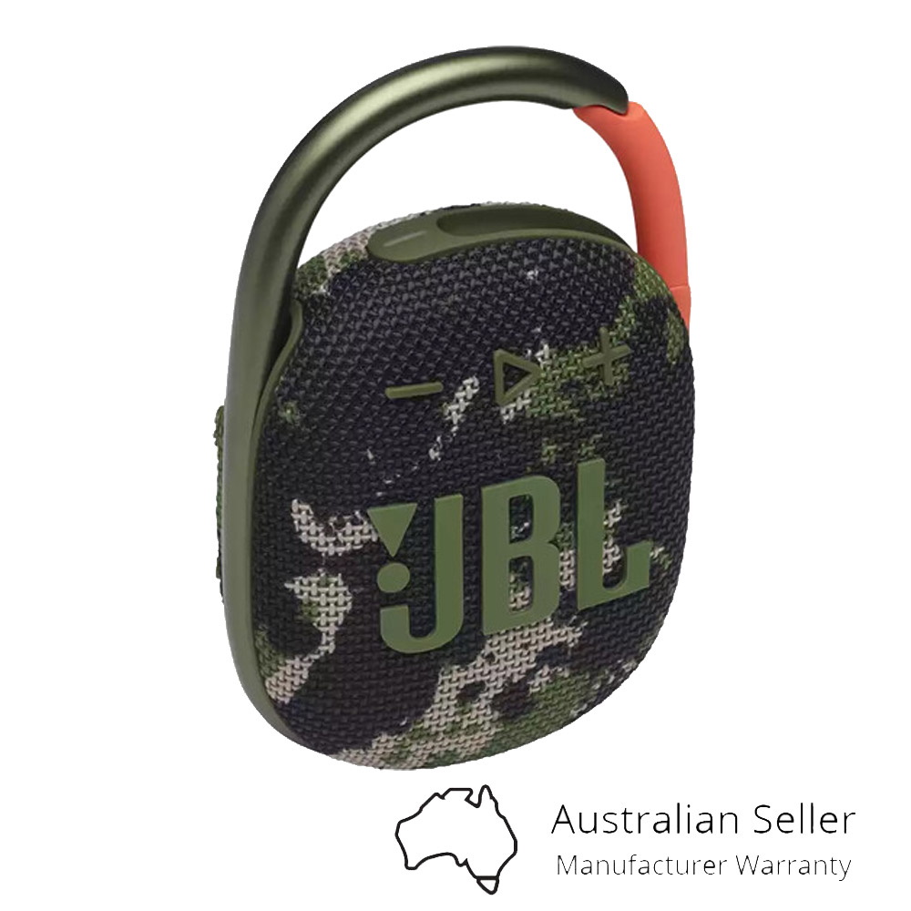 JBL Clip 4 Portable Bluetooth Speaker w Carabiner- Squad