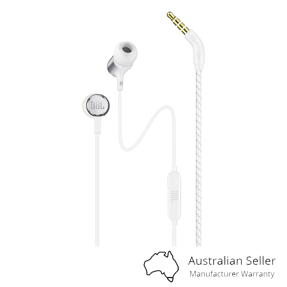 JBL Live100 In-Ear Headphones - White