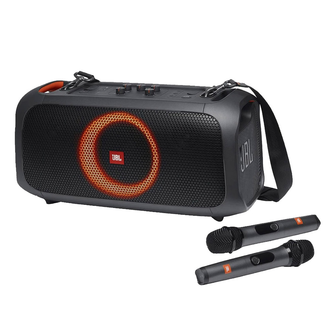 JBL Partybox Go Portable Speaker with lights and wireless microphone - Black