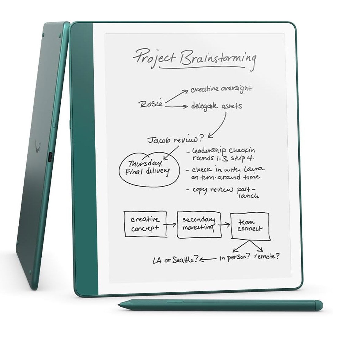 Kindle Scribe 64GB with Premium Pen (2024) - Metallic Jade