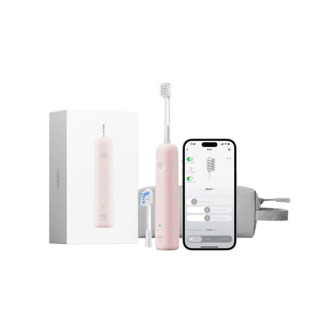 Photo of Laifen Wave SE Electric Toothbrush w/Travel Pouch - Pink
