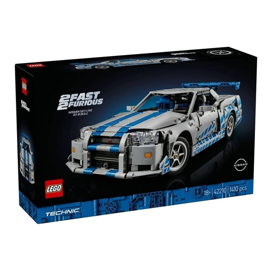 LEGO Technic 2 Fast 2 Furious Nissan Skyline GT-R R34 (42110)-package front 