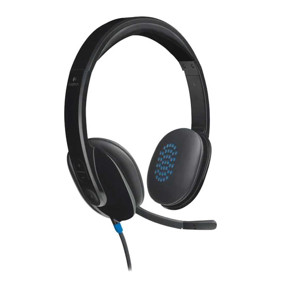 Logitech H540 USB Headset w High-Definition sound and on-ear controls - Black