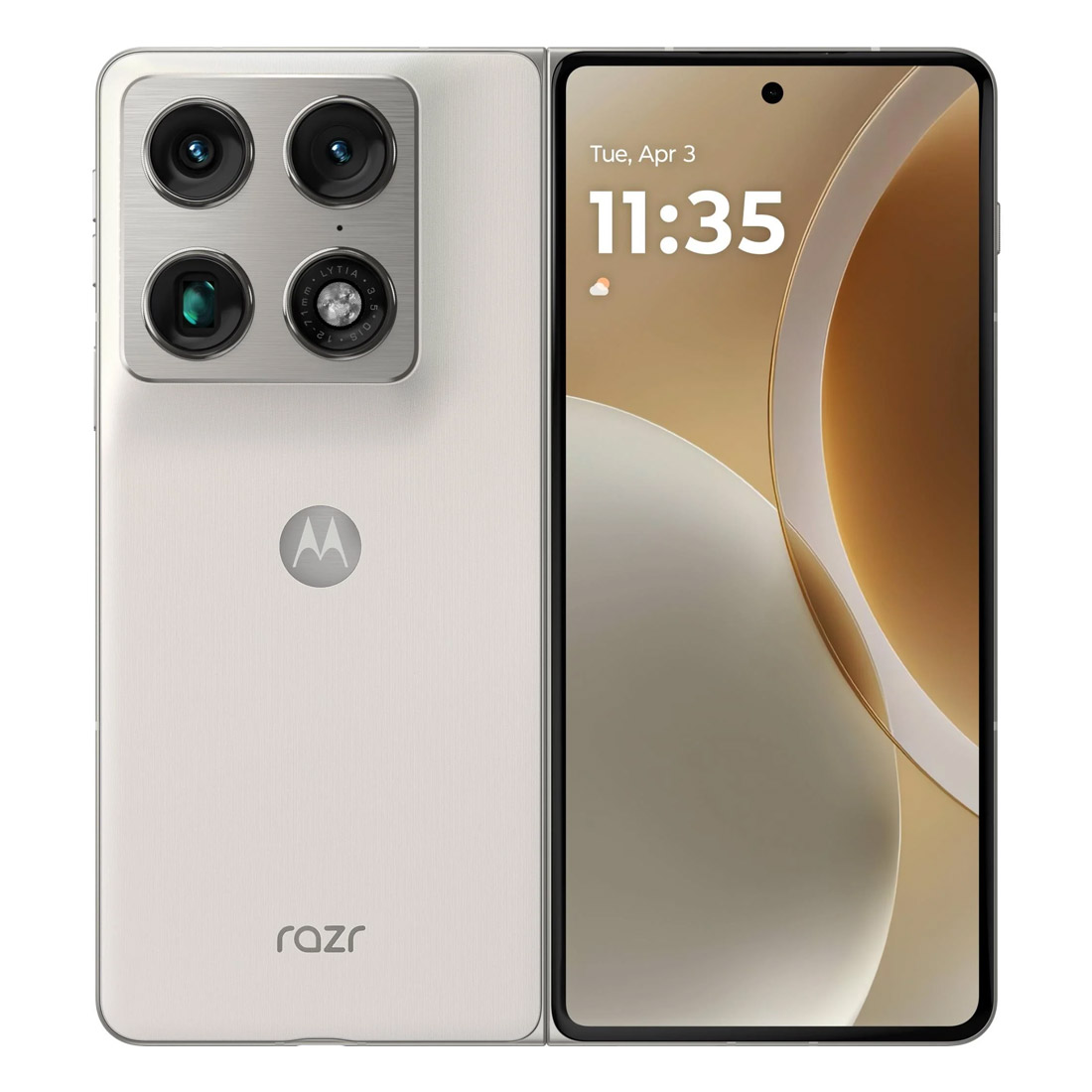 Motorola Razr Fold 5G (Dual Sim, 256GB/12GB, 8.1'') - PANTONE Lily White-combo 