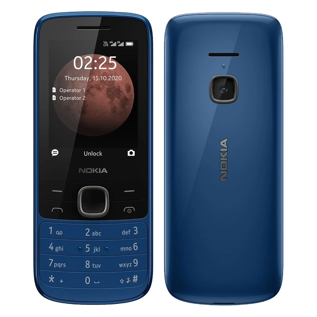 Nokia 225 (4G, Keypad) Blue [Refurbished] - Good