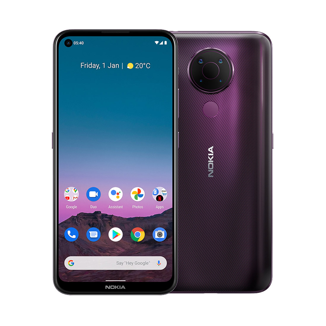 Nokia 5.4 ( 6.39", 128GB/4GB Purple) Reburbished - Excellent