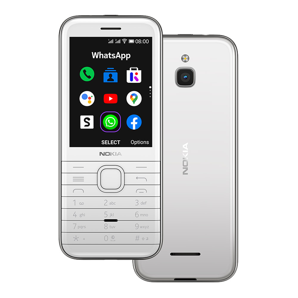 Nokia 8000 (2021, 2.8'', 4GB/512MB, Keypad) - White