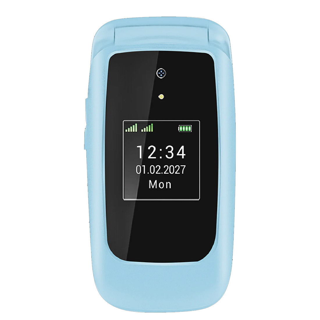 Opel Lite Flip (Dual Sim, 2.4'', Bluetooth) -  Blue Aura-front side 