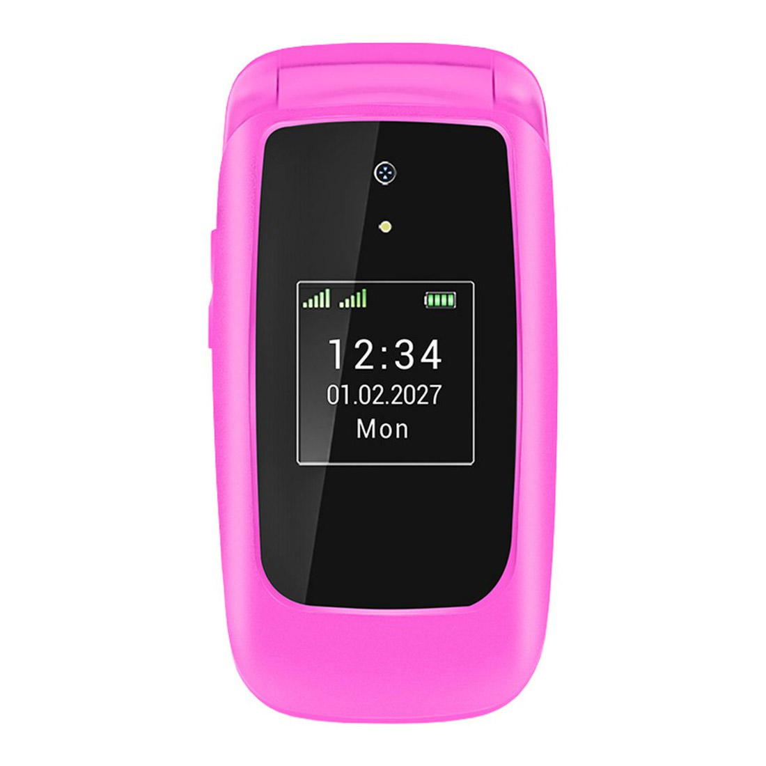 Opel Lite Flip (Dual Sim, 2.4'', Bluetooth) - Electric Fuchsia-front 