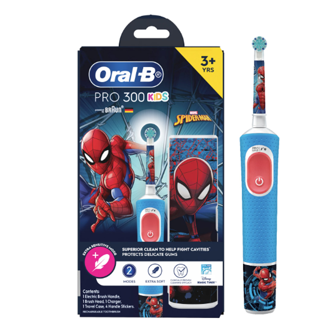Photo of Oral-B Power Toothbrush Pro 300 Kids Spiderman w/ Travel Case