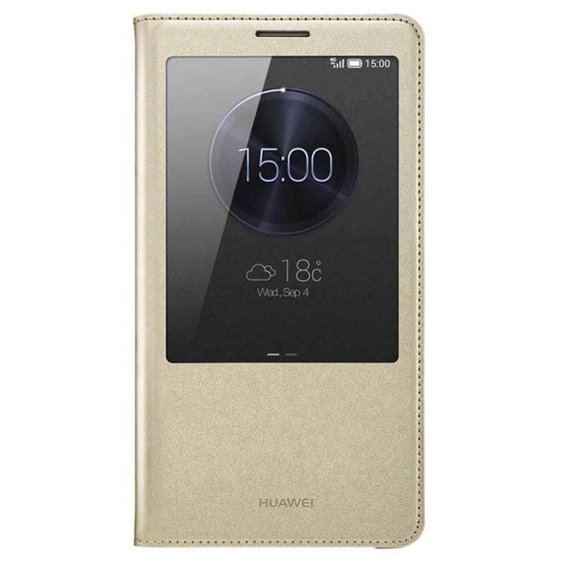 Original Huawei Mate 7 Flip Smart View Cover Case - Gold