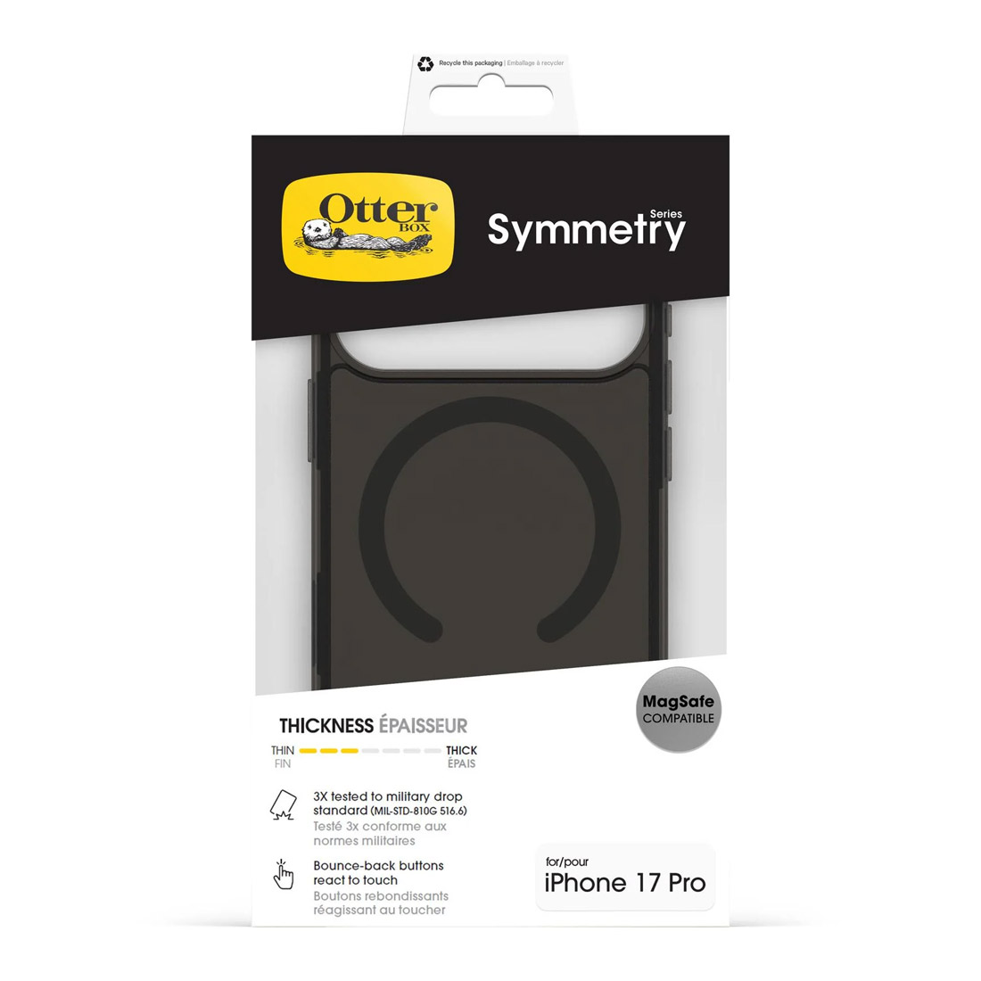 Photo of OtterBox Symmetry MagSafe For Apple iPhone 17 Pro Case 77-99427 - Black