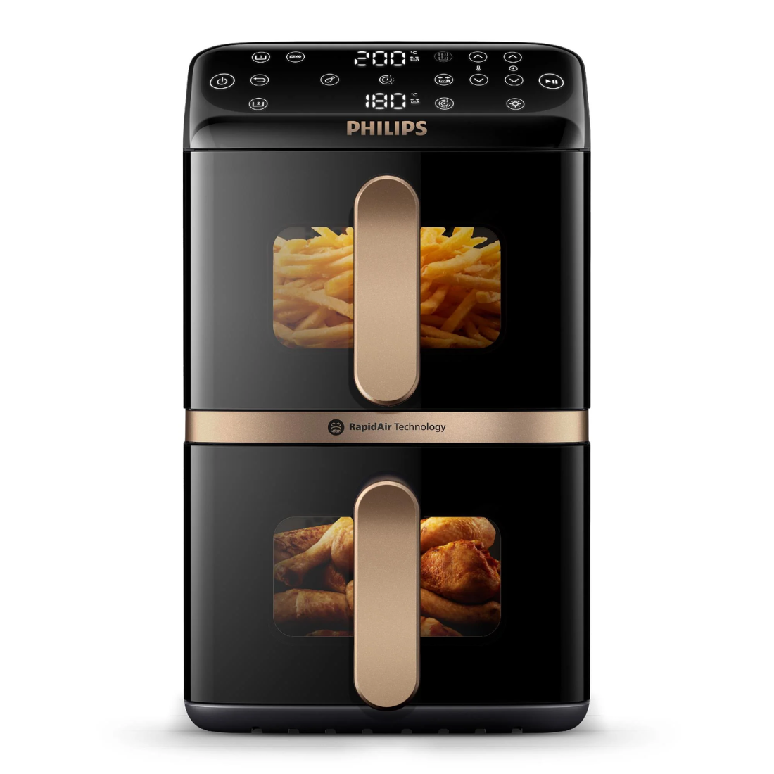 Photo of Philips 4000 Series Stacked Dual Basket 10L Airfryer  - Black