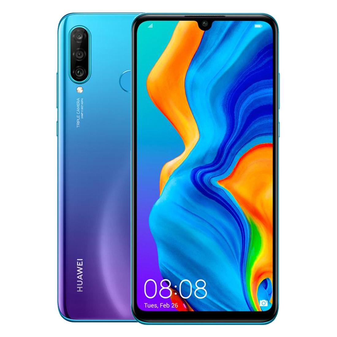 Huawei P30 Lite (Dual SIM, 6.15", 128GB/4GB) - Peacock Blue [Refurbished] - Excellent