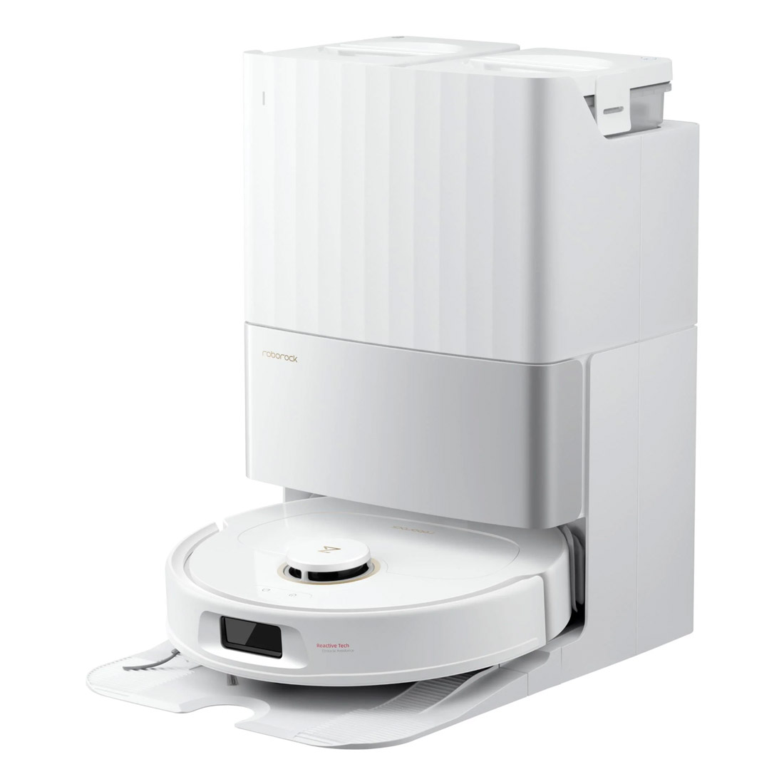 Roborock Qrevo C Pro Robotic Vacuum Cleaner w/ Dock - white -front side 