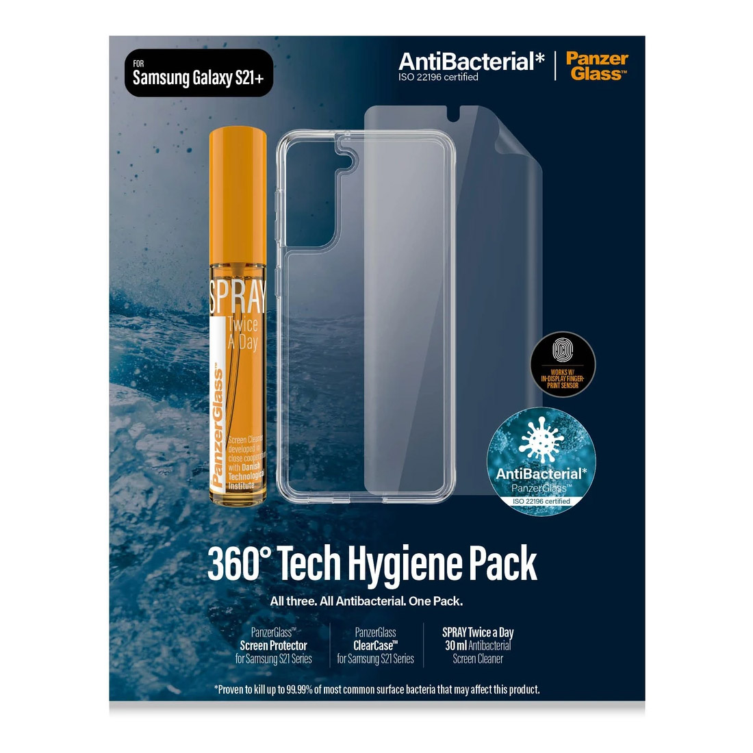 PanzerGlass Case & Screen Protector Hygiene Pack for Samsung Galaxy S21+ Plus - Clear