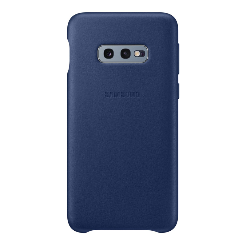 Samsung Galaxy S10e Leather Back Cover - Navy