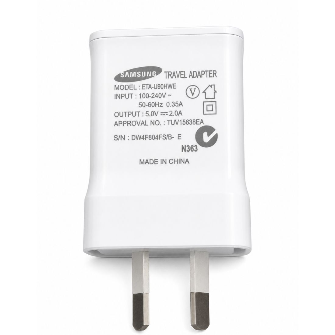 Photo of Samsung ETA-U90HWE10W USB-A Travel Adapter White [No Retail Box] - New