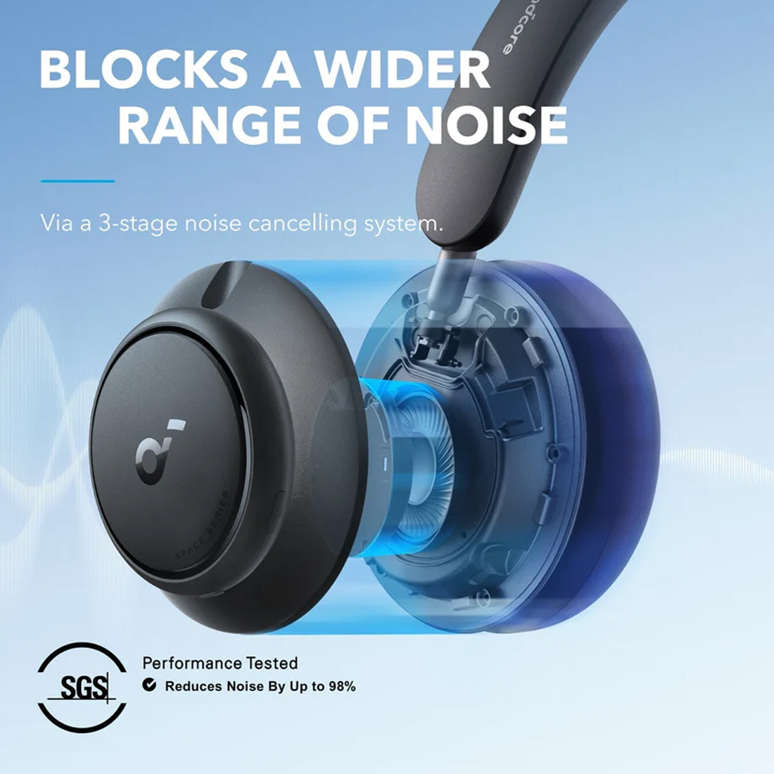 ヘッドホン soundcore Space Q45 Black Soundcore by Anker Space Q45 Wireless Noise Cancelling