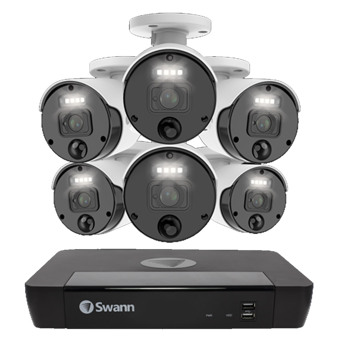 Swann Master-Series 8 Channel NVR 4K HD 6 Camera Security System SWNVK-876806-AU