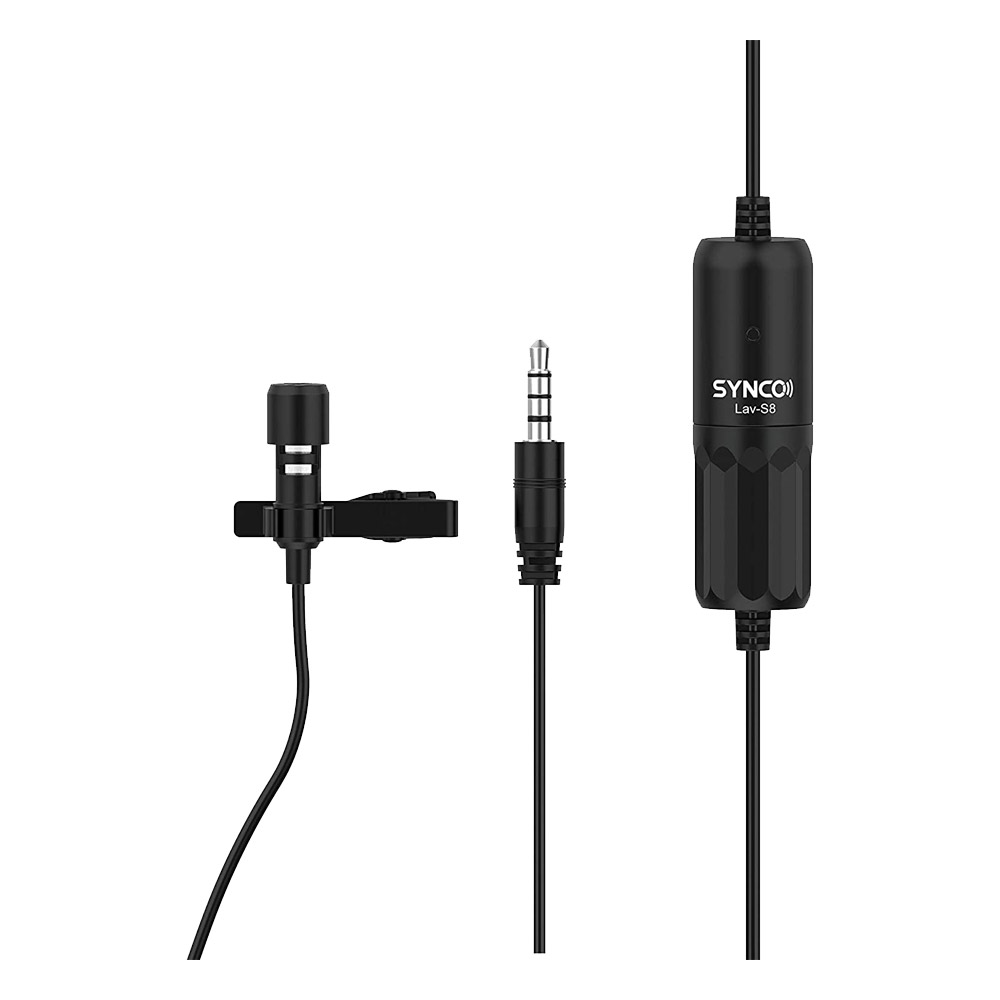 SYNCO Lav-S8 Omnidirectional Condenser Lavalier Microphone for Cameras/ Phones