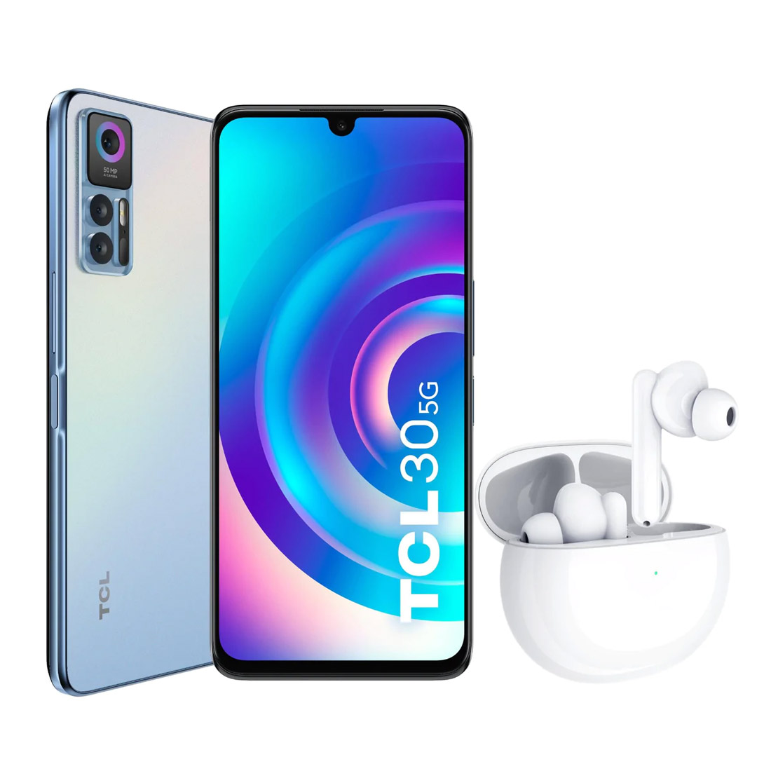 Photo of TCL 30 5G (Dual Sim, 128GB/4GB, 6.7“, Bonus MOVEAUDIO S600) - Dreamy Blue