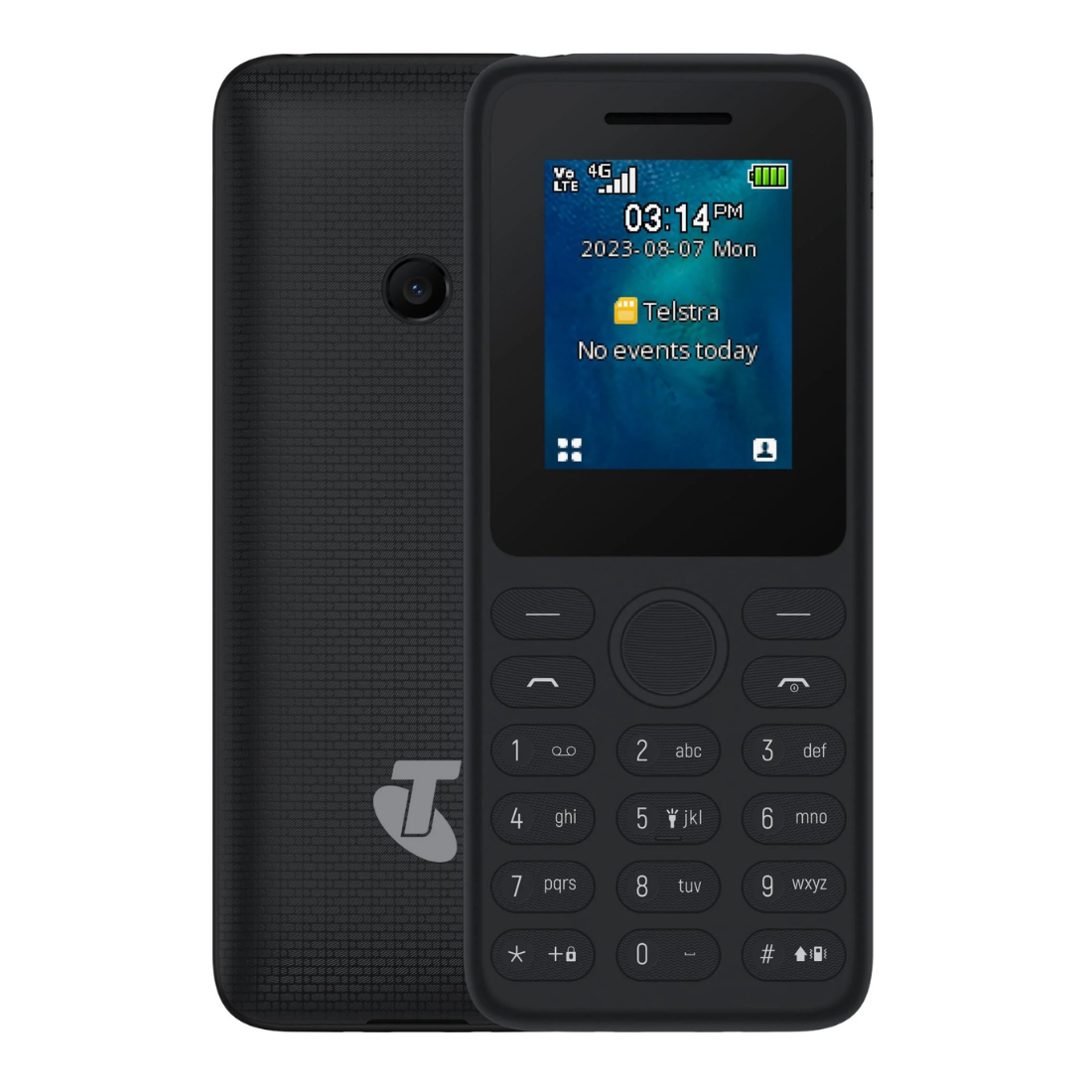 Telstra T-Lite (48MB/128MB, Keypad Phone, For Telstra) Black