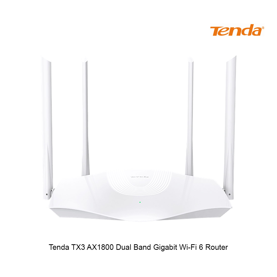Tenda TX3 AX1800 Dual Band Gigabit Wi-Fi 6 Router - White