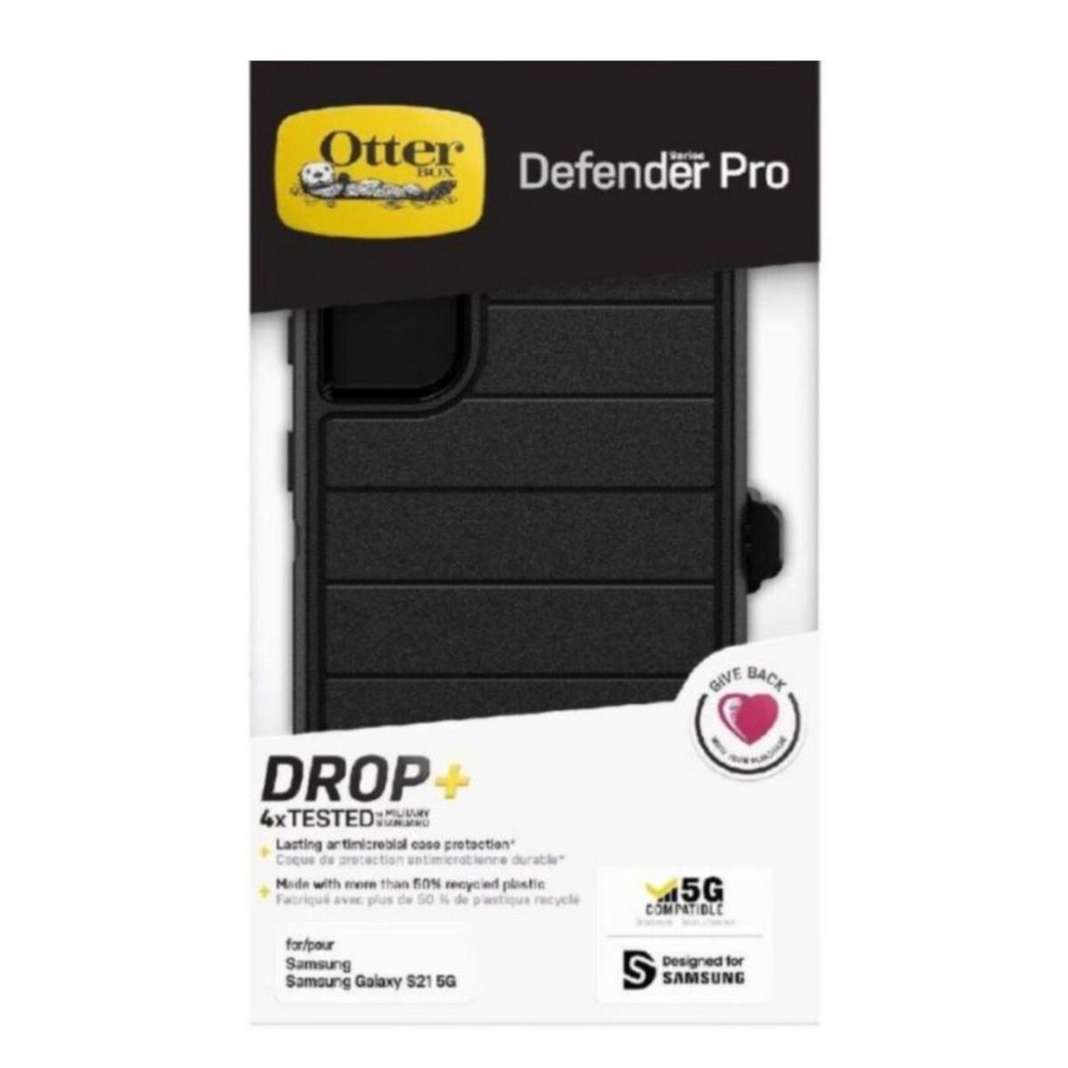 OtterBox Defender Pro Case w Holster for Samsung Galaxy S21 5G - Black